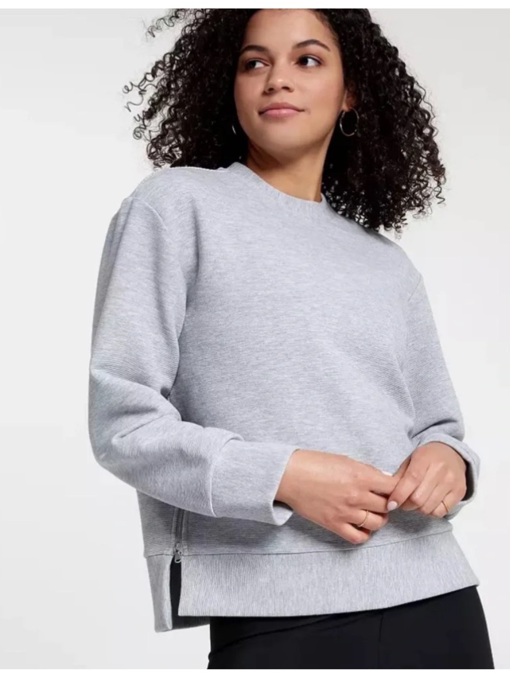 Calia by Carrie Underwood Light Blue Crewneck Sweatshirt